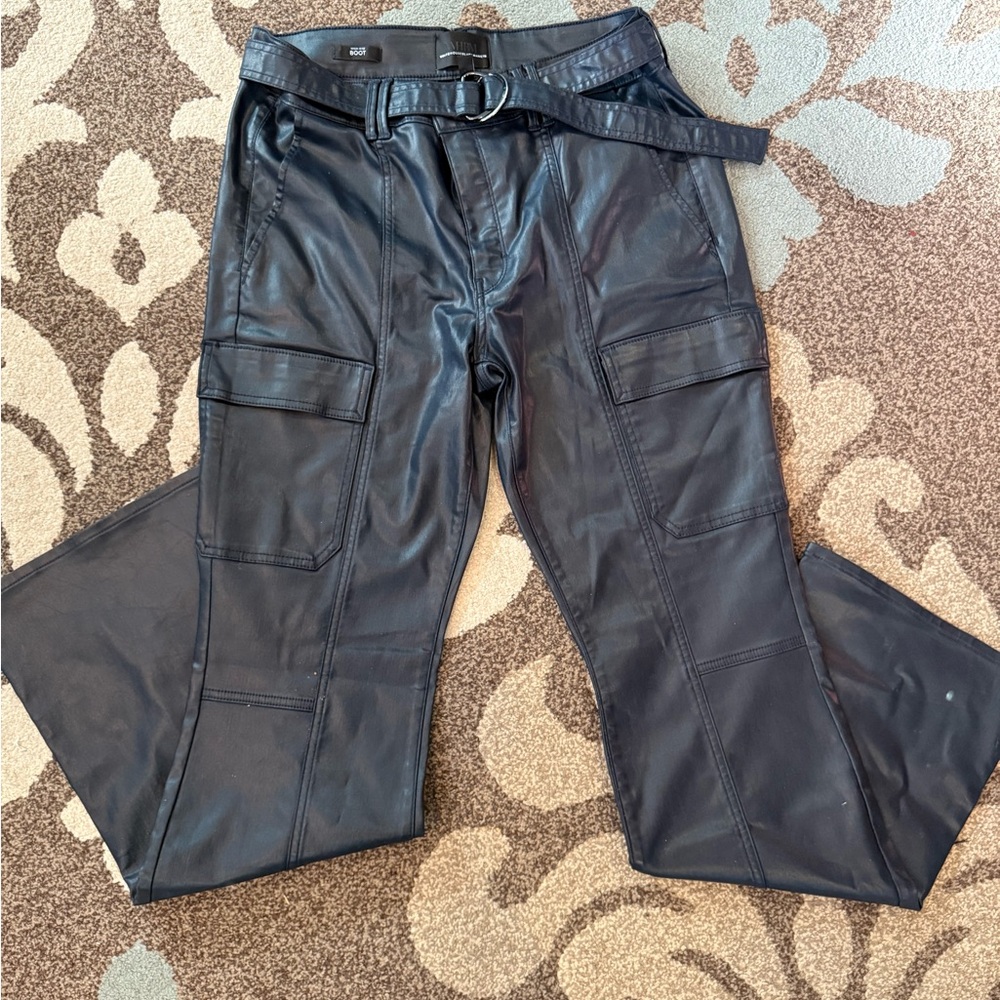 White House Black Market Midnight Blue Faux Leather Pants